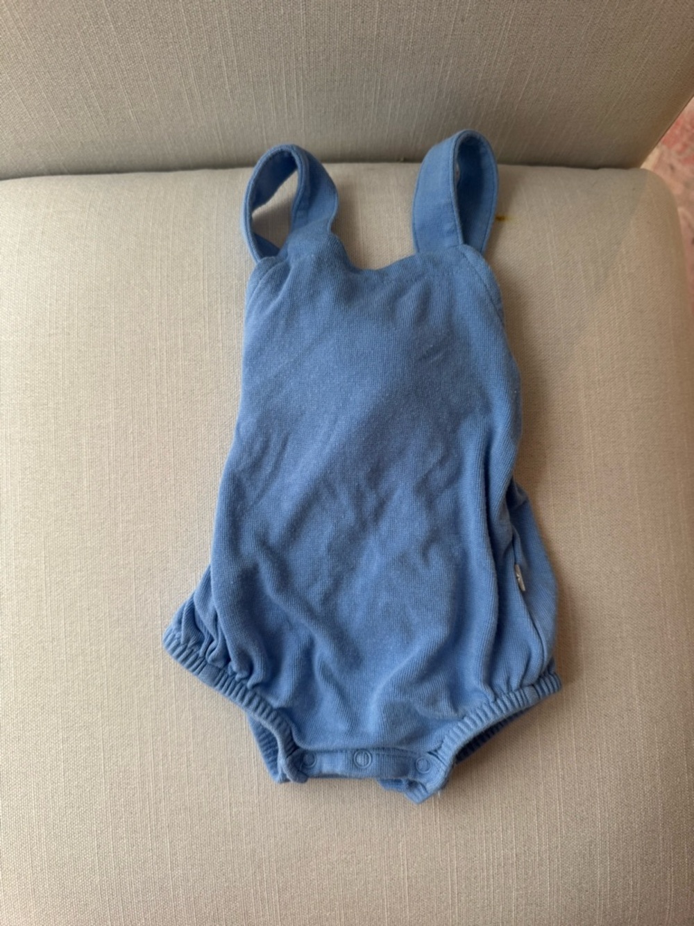 Kyte BABY Blue Sleeveless One-Piece Bamboo Romper